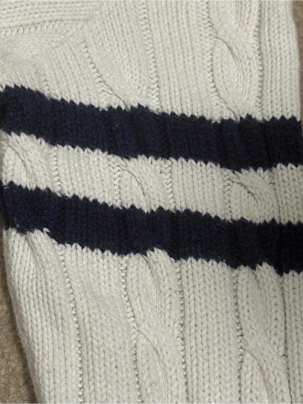 Vintage Ralph Lauren Sport Cable Knit Cricket Sweater M - Picture 9 of 9